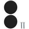 vidaXL Kabinet Knob 2 pcs Sort 18 x 23 mm Jern