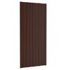 vidaXL Tagpanel 12 stk. Brun 100 x 45 cm Galvaniseret st&aring;l