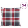 vidaXL sofahynder 4 stk. r&oslash;dt ternm&oslash;nster 50x50 cm stof