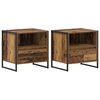 vidaXL Sengebord 2 stk. Gammelt tr&aelig; 50 x 39,5 x 50 cm Konstrueret tr&aelig;
