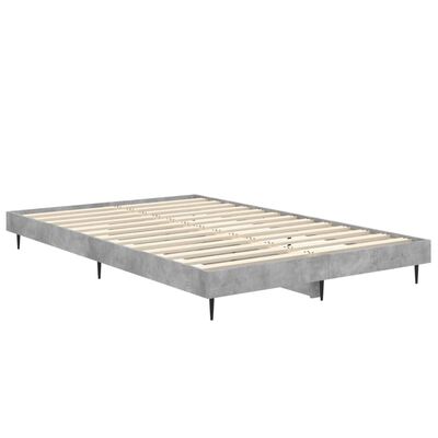 vidaXL sengestel 120x190 cm konstrueret træ betongrå
