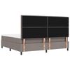 vidaXL Box spring seng med madras Gr&aring;brun 200 x 200 cm Stof