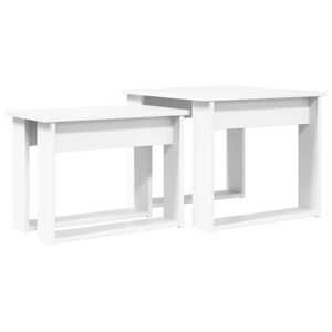 vidaXL Kaffebord S&aelig;t 2 stk. Hvid 50 x 52 x 42 cm Konstrueret tr&aelig;