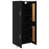 vidaXL Highboard Sort eg 69,5 x 34 x 180 cm Konstrueret tr&aelig;