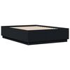 vidaXL sengeramme med LED-lys 140x190 cm konstrueret træ sort