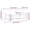 vidaXL 3-personers sofa med puder og hynder 210 cm velour m&oslash;rkegr&aring;