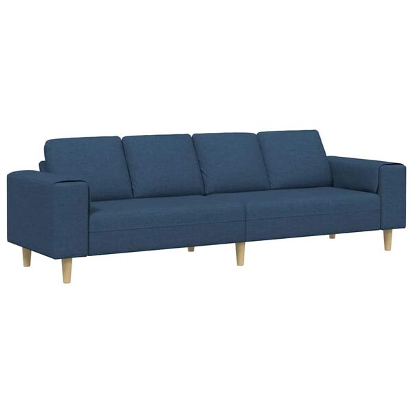 vidaXL Stue Sofa Blå 250 x 77 x 76 cm Polyester