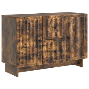 vidaXL Sideboard med skuffe R&oslash;get eg 89 x 34,5 x 60 cm Konstrueret tr&aelig;