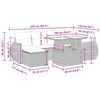 vidaXL sofaes&aelig;t til haven 7 dele med hynder polyrattan gr&aring;