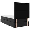 vidaXL Opbevaringsseng med madras Sort 100 x 200 cm Faux l&aelig;der