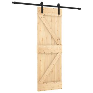 vidaXL Skyded&oslash;r 70 x 210 cm Massivt Fyrretr&aelig; (Ubehandlet)
