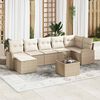 vidaXL Havesofa S&aelig;t 8 pcs Beige Poly rattan
