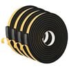 vidaXL Selvkl&aelig;bende skum tape 4 pcs Sort 20mm x 5m CR Skum