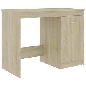 vidaXL skrivebord 100x50x76 cm konstrueret tr&aelig; sonoma-eg