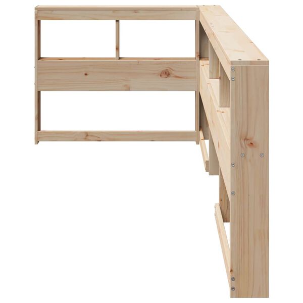 vidaXL bogreol hovedg&aelig;rde L-formet 90 cm massivt fyrretr&aelig;