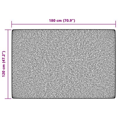 vidaXL gulvtæppe 120x180 cm inde/ude skridsikkert kort luv flerfarvet