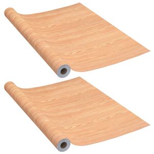 vidaXL selvkl&aelig;bende folie til d&oslash;re 2 stk. 210x90 cm PVC ahorn