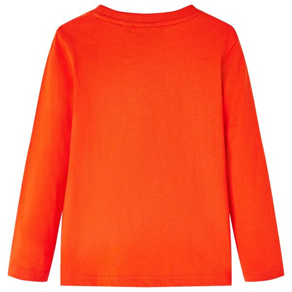 Lang&aelig;rmet T-shirt til b&oslash;rn str. 92 cm orange