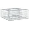 vidaXL Gabion h&oslash;jbed 100 x 100 x 40 cm Galvaniseret st&aring;l S&oslash;lv