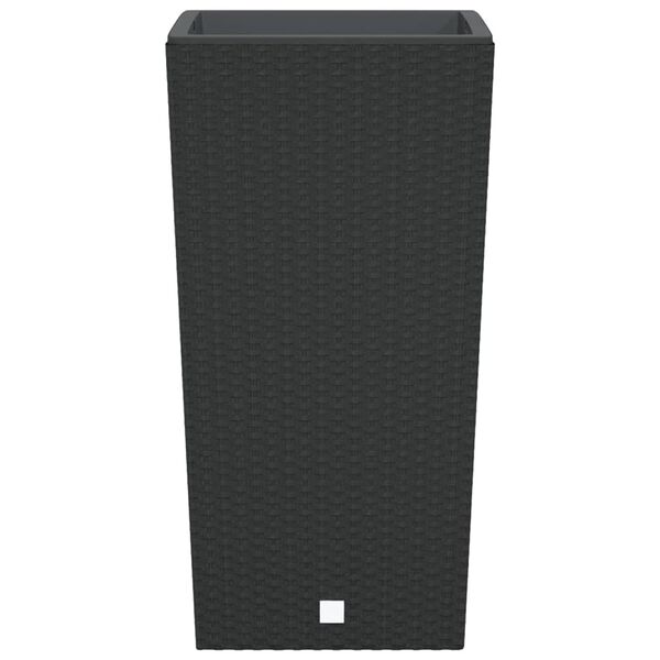 vidaXL plantekrukke 21/49 l udtagelig indsats PP rattanlook antracit