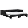 vidaXL daybed med udtr&aelig;k og madras 90x190 cm stof sort