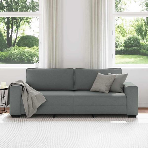 vidaXL 3-personers sofa 180 cm stof m&oslash;rkegr&aring;