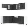 vidaXL k&oslash;kkenskabss&aelig;t Lucca 11 dele konstrueret tr&aelig; sort