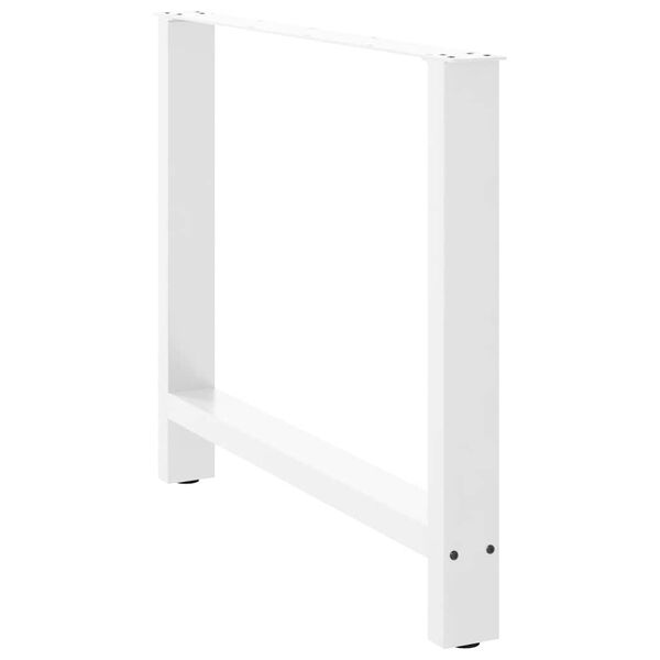 vidaXL spisebordsben hvide 2 stk. 90x(72-73) cm stål