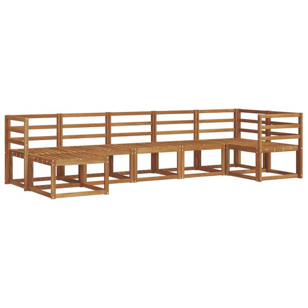 vidaXL Udend&oslash;rs sofagruppe 7 pcs Naturfarvet Massivt Akacietr&aelig;