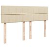 vidaXL kontinentalseng med madras 140x190 cm stof cremefarvet