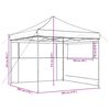 vidaXL Party Tent Brun 292 x 292 x 315 cm Oxford stof