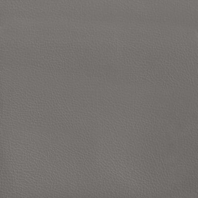 vidaXL sengegavl med kanter 103x23x118/128 cm kunstlæder grå