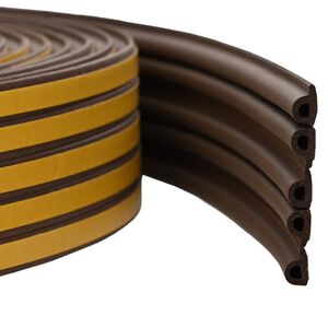 vidaXL Selvklebende vindues t&aelig;tningsb&aring;nd Brun 9 x 6 mm 12 m EPDM-skum
