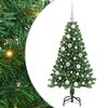 vidaXL Kunstigt juletr&aelig; med stativ Gr&oslash;n 120 cm PVC og St&aring;l og Plastik