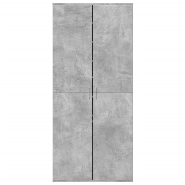 vidaXL skoskab 80x39x178 cm konstrueret tr&aelig; betongr&aring;