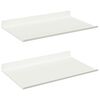 vidaXL Sv&aelig;vende hylde 2 stk. Hvid 30 x 18 x 2,5 cm St&aring;l