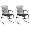 vidaXL havestole 2 stk. 58x59x85,5 cm PVC-rattan sort