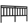 vidaXL sengeg&aelig;rde 206x4x100 cm massivt fyrretr&aelig; sort