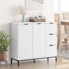 vidaXL Sideboard med skuffe Hvid 89,5 x 33 x 82 cm Konstrueret tr&aelig;