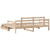 vidaXL daybed med udtr&aelig;k og skuffer uden madras 80x200 cm