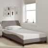 vidaXL sengeramme Dover Taupe 100x200 cm Stof