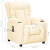 vidaXL massagestol med løftefunktion kunstlæder cremefarvet
