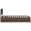 vidaXL Sengestel med hovedg&aelig;rde Brun eg 75 x 190 cm Konstrueret tr&aelig;