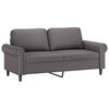 vidaXL 2-personers sofa 140 cm kunstl&aelig;der gr&aring;