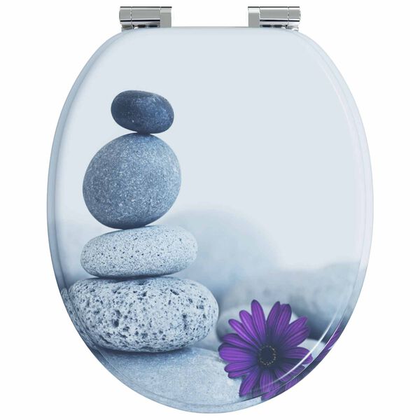 vidaXL Toilet s&aelig;de Gr&aring; 44 x 38 cm MDF plade