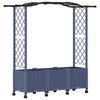vidaXL H&aelig;vet Bed med Trellis og Tag Gr&aring; 164 x 40 x 144 cm PP