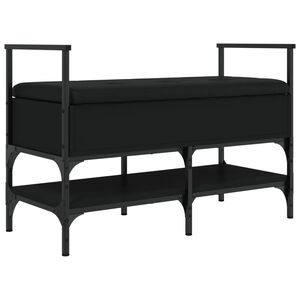 vidaXL skob&aelig;nk 85,5x42x57,5 cm konstrueret tr&aelig; sort