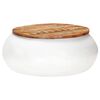 vidaXL sofabord 68x68x30 cm massivt genbrugstr&aelig; hvid