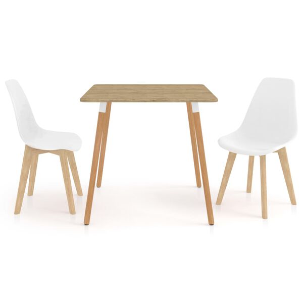 vidaXL spisebordss&aelig;t 3 dele hvid