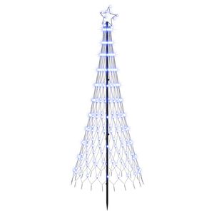 vidaXL LED juletr&aelig; 180 cm 230 LED'er Bl&aring; Jern Sort